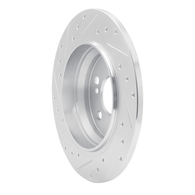 Mercedes-Benz S350 Brake Rotor (1) - Rear Right - R1 Concepts - Drilled & Slotted - Silver - `03-`06